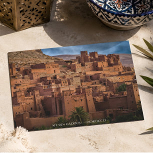 Cartão Postal Bela arquitetura marroquina do deserto Kasbah