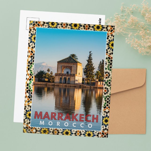 Cartão Postal Bela arquitetura Menara de Marrakech marroquina (Criador carregado)