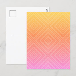 Cartão Postal Bela Arte Pop Moderna Diamante Hipnótico Pastel