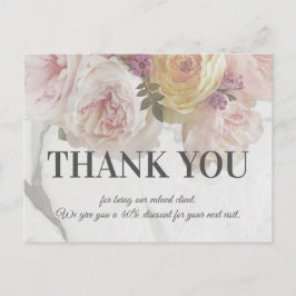 Cartão Postal Bela Bela Bela Bela Branca de Peony Rosa Boutique