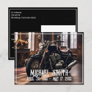 Cartão Postal Bela Celebração de Motocicleta da Vida