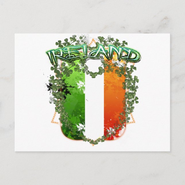 Cartão Postal Bela crista da Irlanda (Frente)
