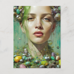 Cartão Postal Bela Deusa Páscoa