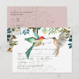 Cartão Postal Bela DUPLA de BEija-FLORes CASAMENTO