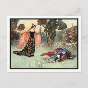 Cartão Postal Bela e a Besta de Warwick Goble