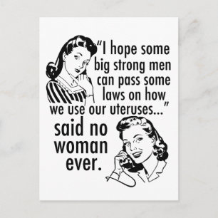 Cartão Postal Bela Escolha Retro Feminista Humor de Cartografia 