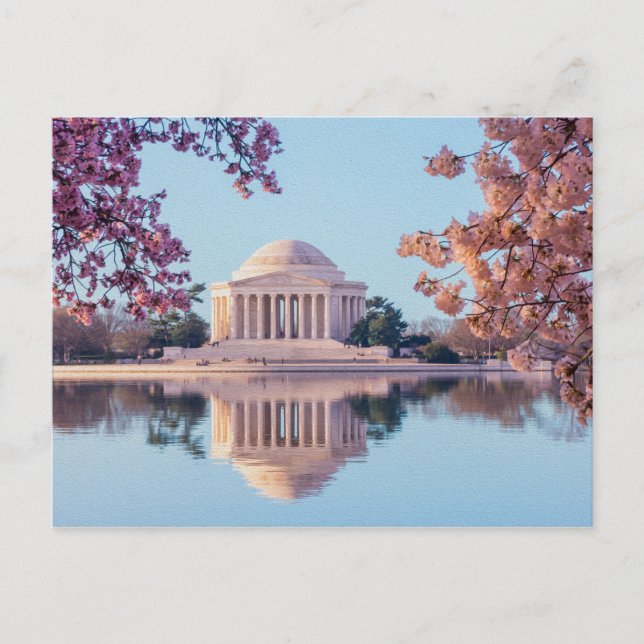 Cartão Postal Bela foto pictórica do Jefferson Memorial (Frente)