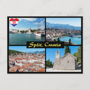 Cartão Postal Bela Landmarks de Split - Croácia, Europa