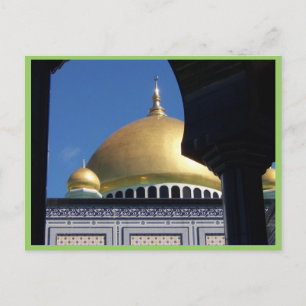 Cartão Postal Bela Mesquita Com Dourado Domo Plantado