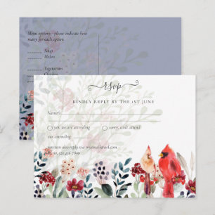 Cartão Postal Bela Noiva de CARDINAL VERMELHO Birds