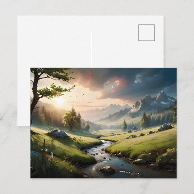 Cartão Postal Bela paisagem natural (Frente/Verso)