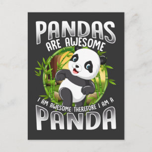 Cartão Postal Bela Panda Oferece Animal Fantástico