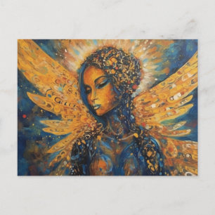 Cartão Postal Bela pintura de anjo