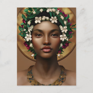 Cartão Postal Bela Rainha Afro-Americana