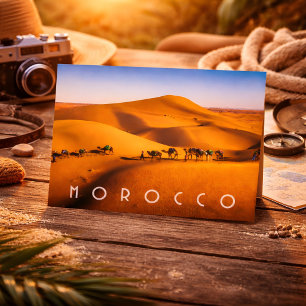 Cartão Postal Bela Viagem de Camelo pelo Deserto do Saara em Mar