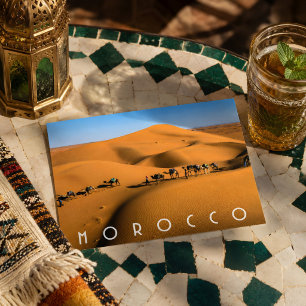 Cartão Postal Bela Viagem de Camelo pelo Deserto do Saara em Mar