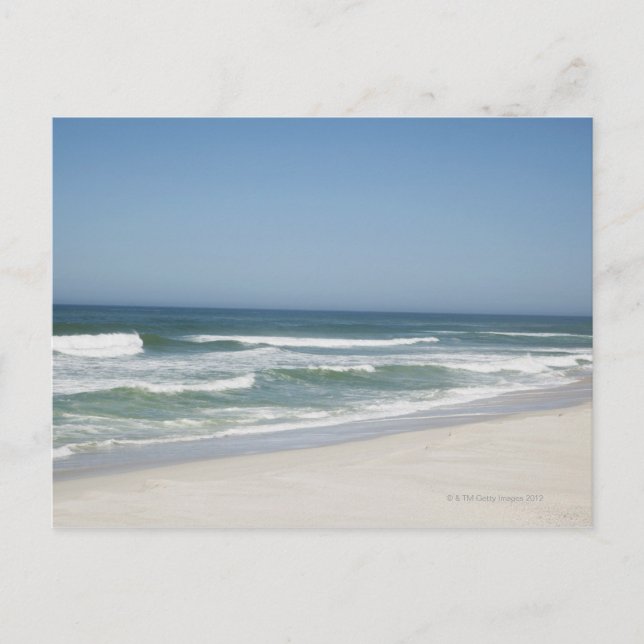 Cartão Postal Bela vista da praia contra o céu limpo 2 (Frente)