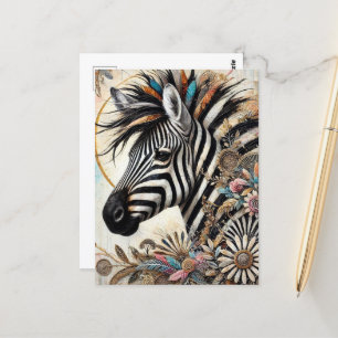 Cartão Postal Bela Zebra