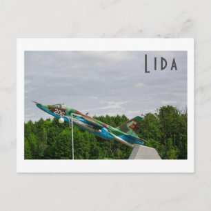 Cartão Postal Belarus Lida Cityscape SU 25 Grach Plane Frogfoot