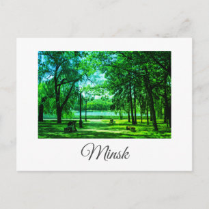 Cartão Postal Belarus Minsk Park Life Cityscape Postacrd