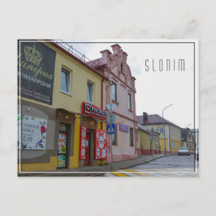 Cartão Postal Belarus Slonim Vista da Cidade Arquitetura da Cida