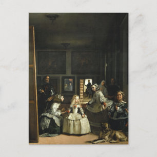 Cartão Postal Belas artes de Las Meninas Diego Velázquez