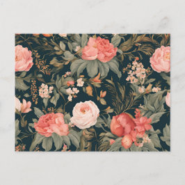 Cartão Postal Belas Flores de Rosa Floral