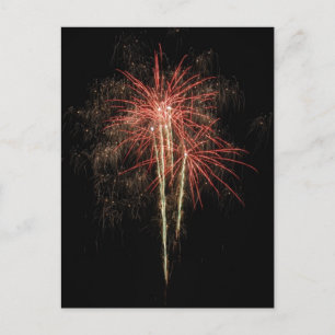 Cartão Postal Belas fogos de artifício sobre o fundo do céu ne