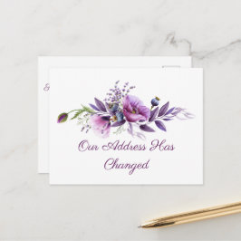 Cartão Postal Belas Papoulas Mudança de Endereço