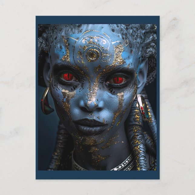 Cartão Postal Beleza alienígena Do Planeta Frost (Frente)