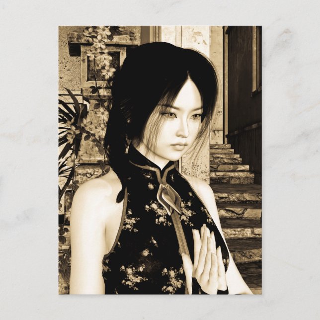 Cartão Postal Beleza Asiática (Frente)