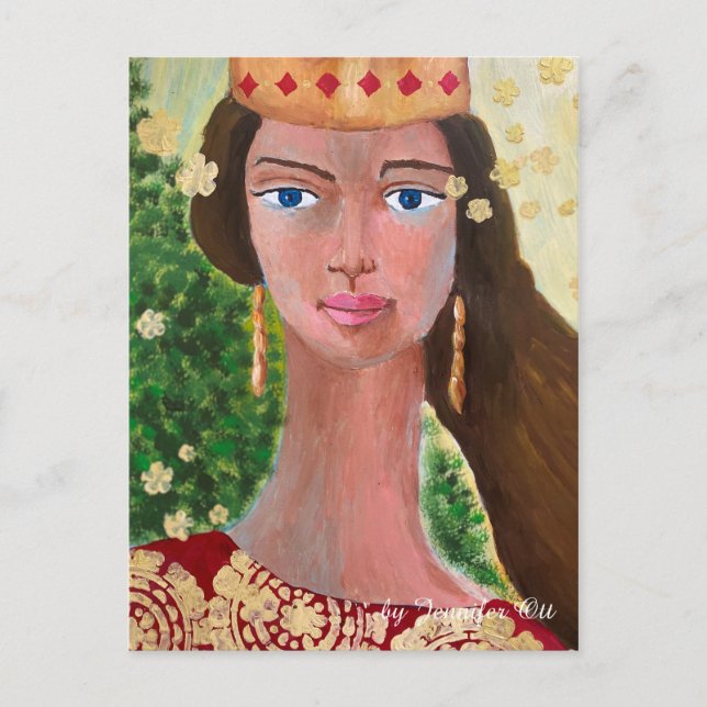 Cartão Postal Beleza de uma Rainha (Frente)