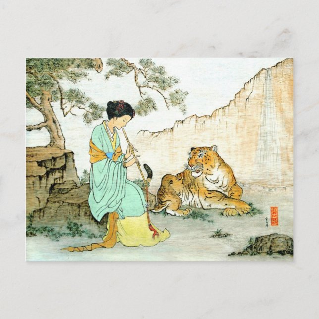 Cartão Postal "Beleza e animal " (Frente)