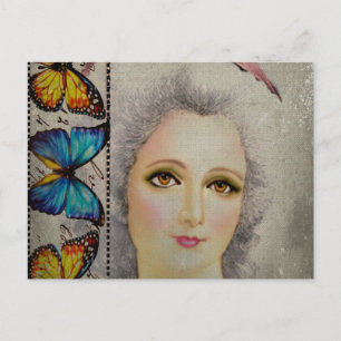 Cartão Postal Beleza e borboletas
