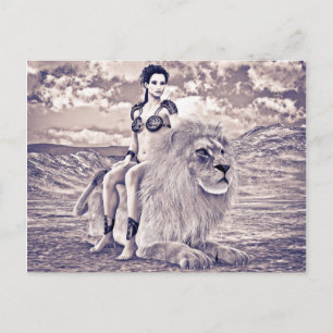 Cartão Postal Beleza e Leão