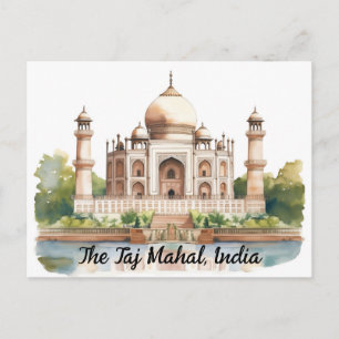 Cartão Postal Beleza Eterno majestosa do Taj Mahal