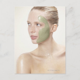 Cartão Postal beleza, molhada, spa, cabelo para cima, loura, olh