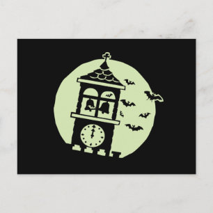 Cartão Postal Belfry Bats Moon