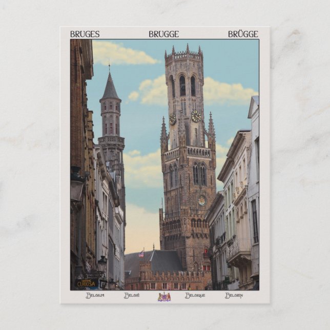 Cartão Postal Belfry em Brugge (Frente)