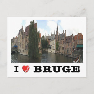 Cartão Postal Bélgica - Bruges - I Love -