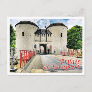 Cartão Postal Bélgica - Bruges - Le Kruisport -