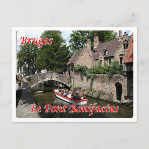 Cartão Postal Bélgica - Bruges - Le Pont Bonifacius -
