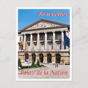 Cartão Postal Bélgica - Bruxelas - Palais de la Nation -