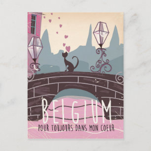 Cartão Postal Bélgica pour toujours dans mon coeur