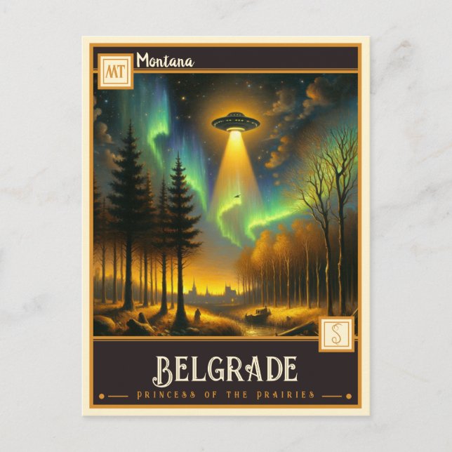 Cartão Postal Belgrado, Montana | Vintage (Frente)