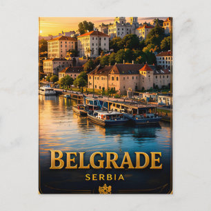 Cartão Postal Belgrado Sérvia Experiência na Cidade do Danúbio �