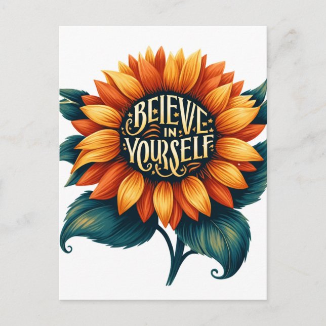 Cartão Postal Believe in yourself (Frente)