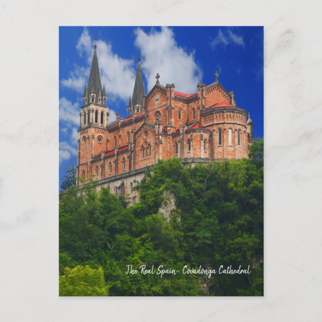 Cartão Postal Belíssima Espanha Norte - Covadonga (Frente)
