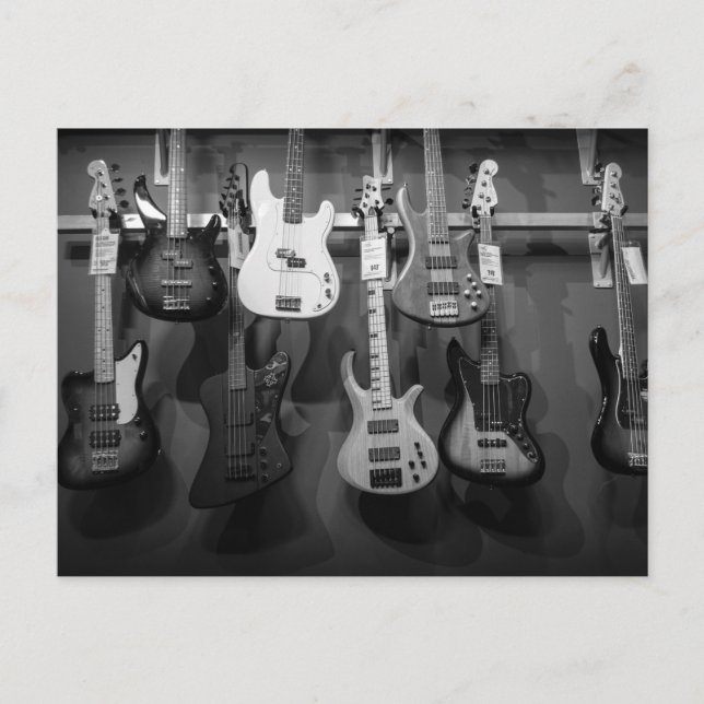 Cartão Postal Belíssima Guitarra Baixo (Frente)