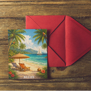 Cartão Postal Belize Caribenho Tropical Viagem Vintage